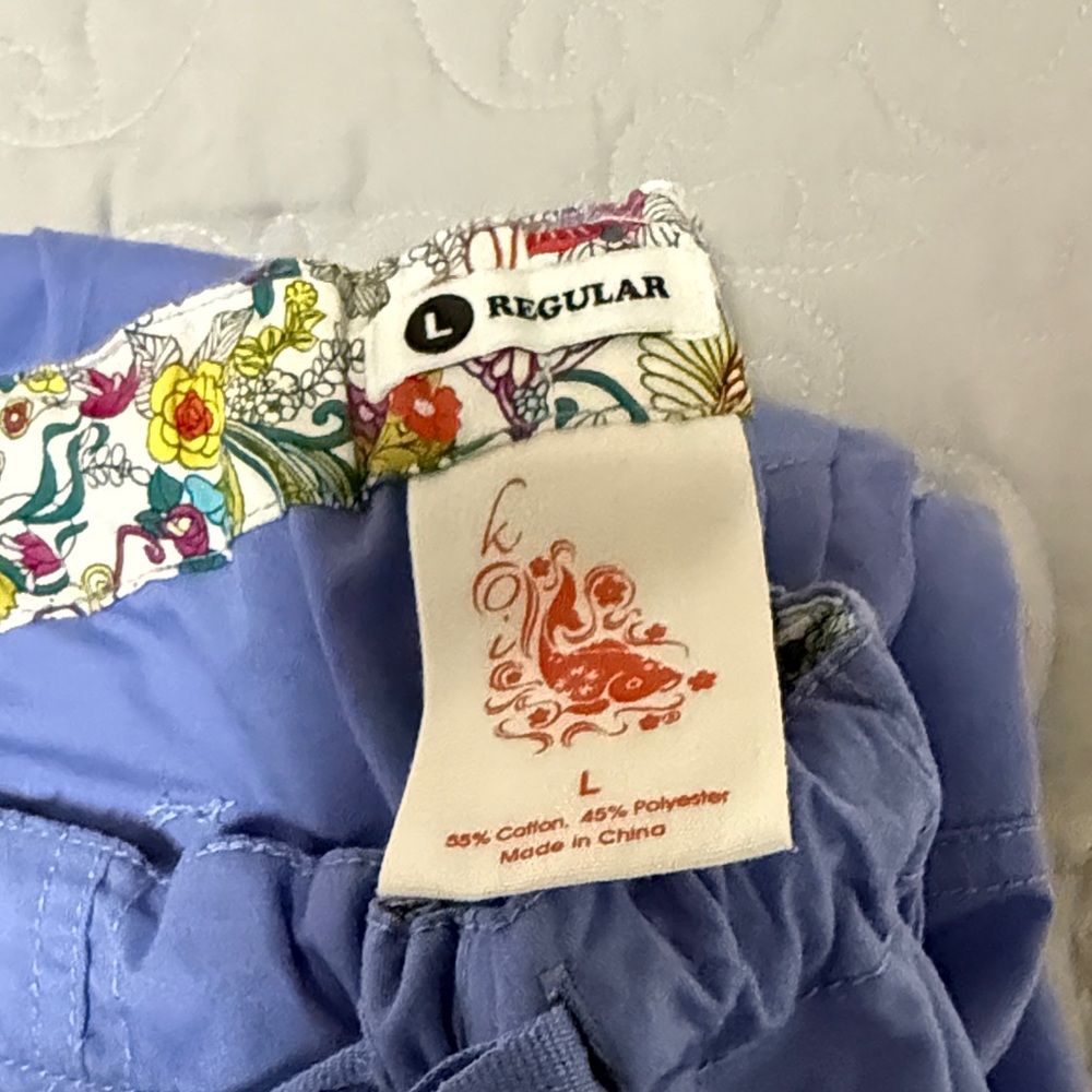 koi Lavender Blue Drawstring Scrub Pants - Picture 5 of 5